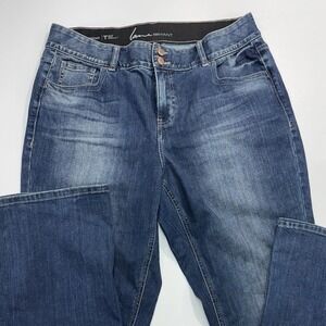 Lane Bryant Bootcut Jeans 16 Long Stretch Denim Tighter Tummy Tech Mid Rise